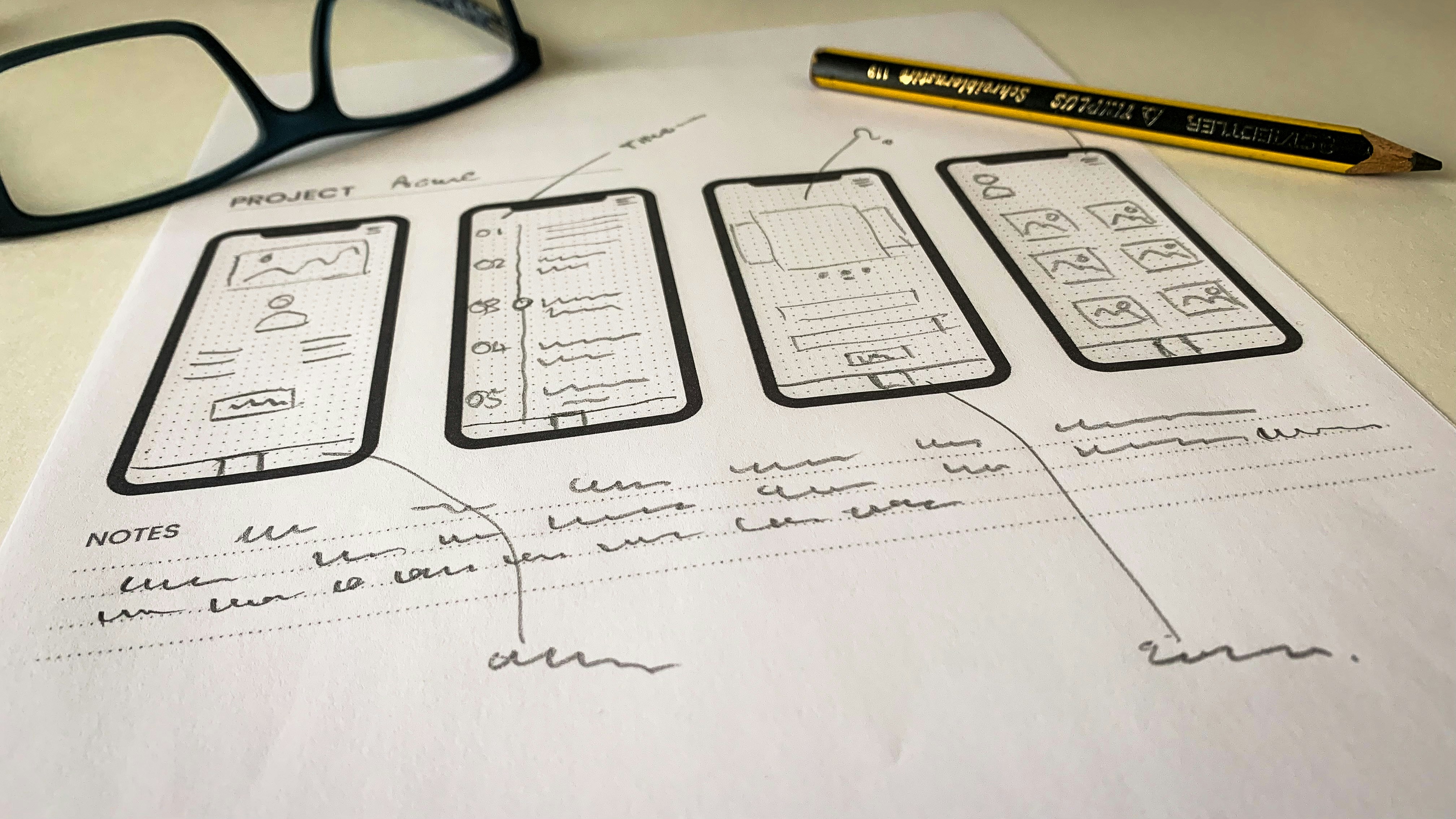 Brainstorming with sticky notes